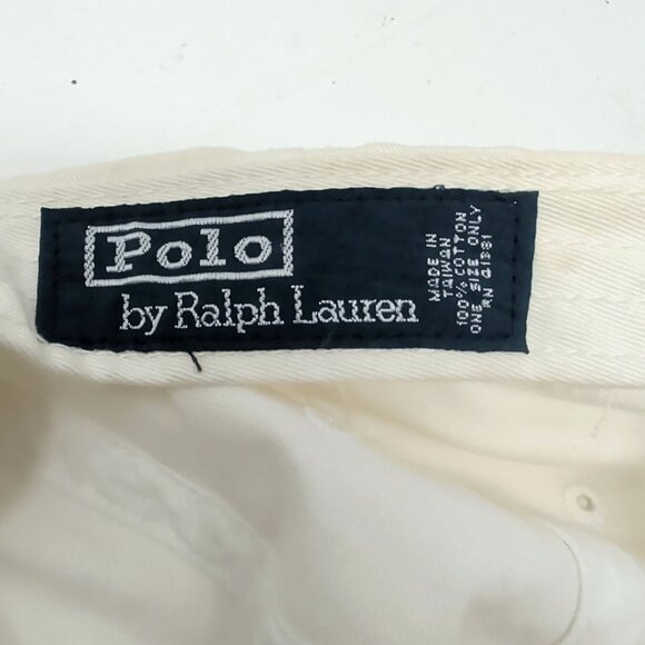 Vintage Polo Ralph Lauren White Baseball Cap Adjustable - Picture 8 of 12